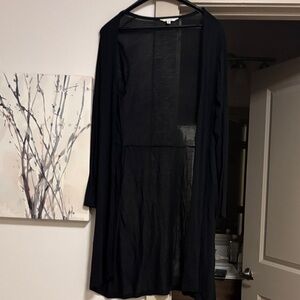 Black Sheer Long Cardigan (duster)